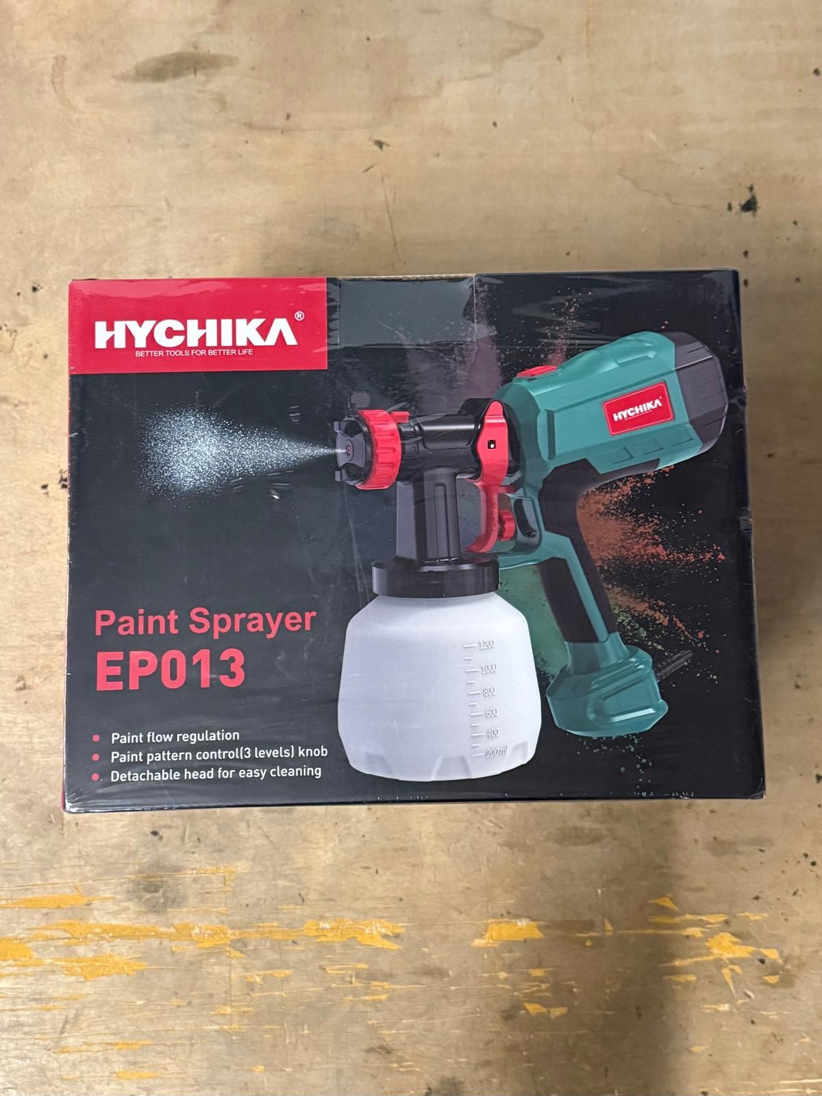 HYCHIKA Paint Sprayer, 700W HVLP Electric Paint Sprayer, 1200ML Tank EP013