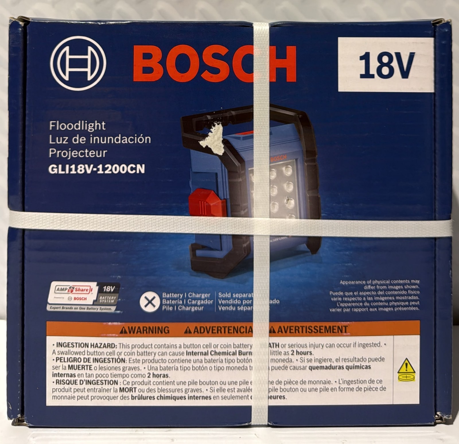 Bosch 18-volt Lithium ion (Li-ion) Cordless 1200-Lumen LED PowerTool Flashlight