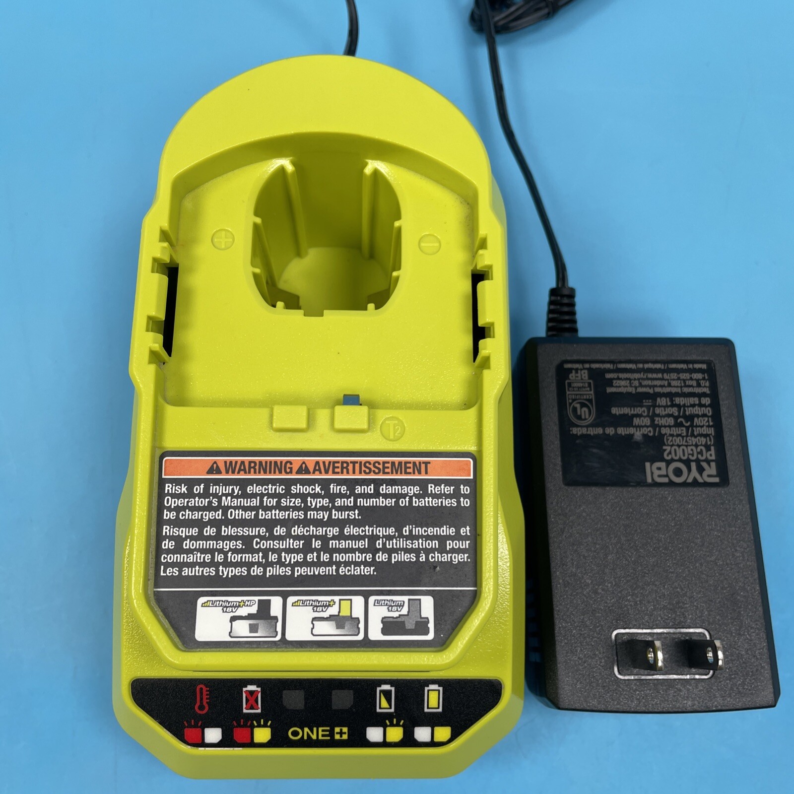 RYOBI PCG002 ONE Plus 18v Li-Ion Battery Charger