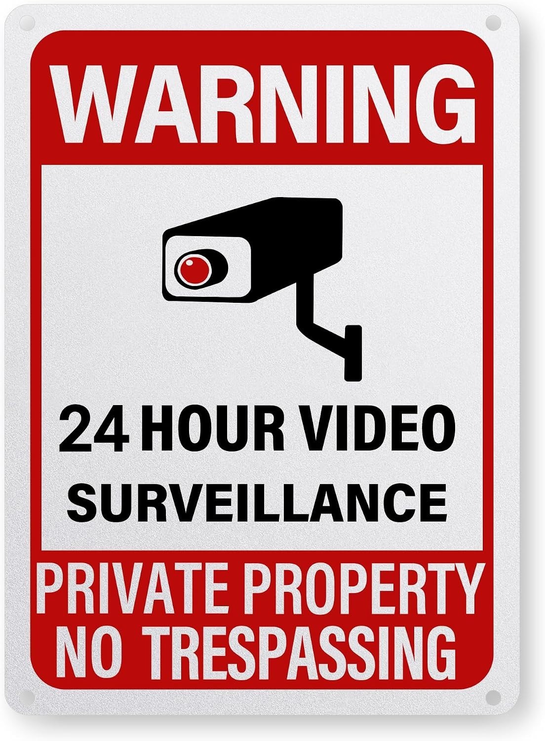 UV Printed 10×7 Inch Security Sign – 24/7 Surveillance, Aluminum Construction