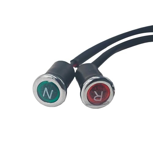 Red Green ATV Neutral Reverse Indicator Light, 12V Gear Position Light 1 Pair