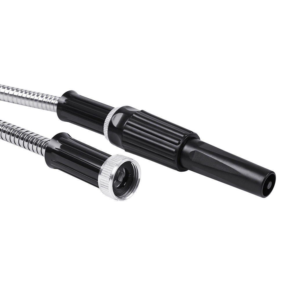 25/50/75/100FT Stainless Steel Metal Garden Water Hose Pipe Flexible Lightweight