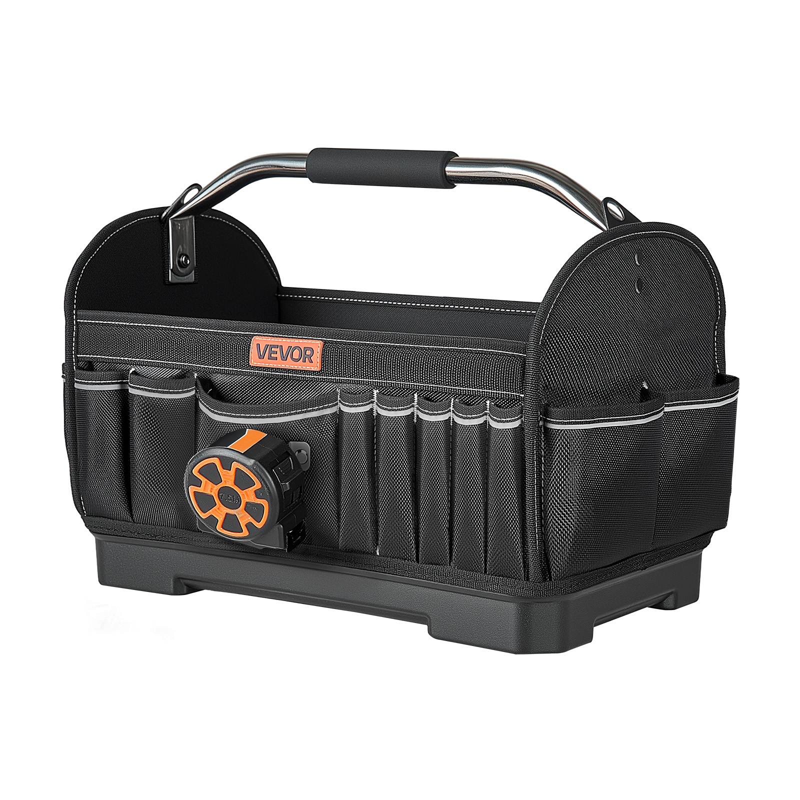 VEVOR Tool Bag 16.1 In 33-Pocket Open Top Tool Tote Electrical Toolbox with Base