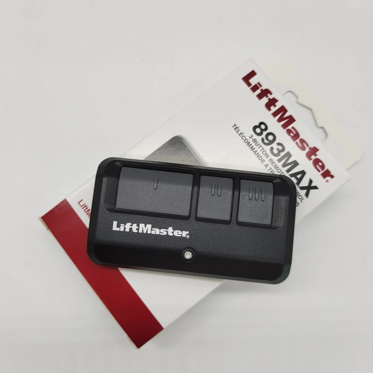 LiftMaster 893MAX 3 Button Visor Remote Control Garage Door Opener Pack of 1