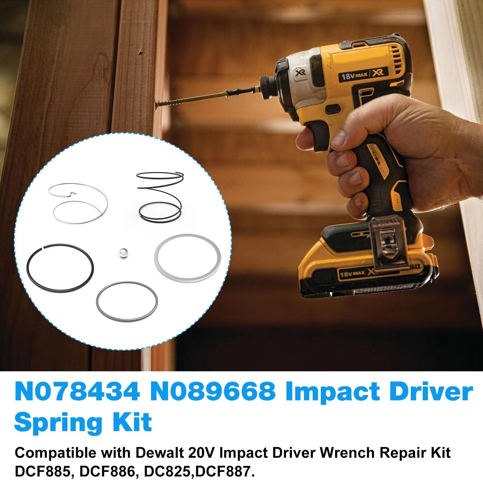 Updated DCF885 Impact Driver Spring Kit for Dewalt 20 V Impact Driver Parts D…