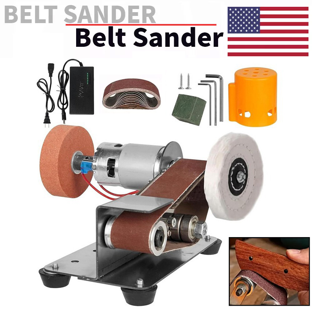Mini Electric Grinder Belt Sander Polishing Grinding DIY Knife Sharpener Machine
