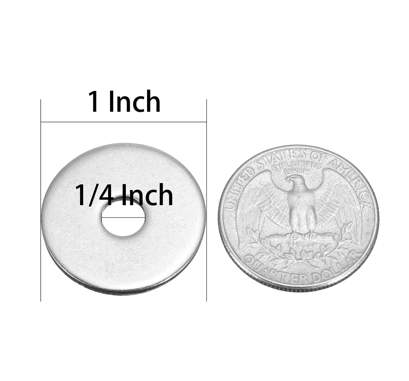 1/4″ x 1″ Stainless Fender Washer,18-8 (304) Steel Flat…
