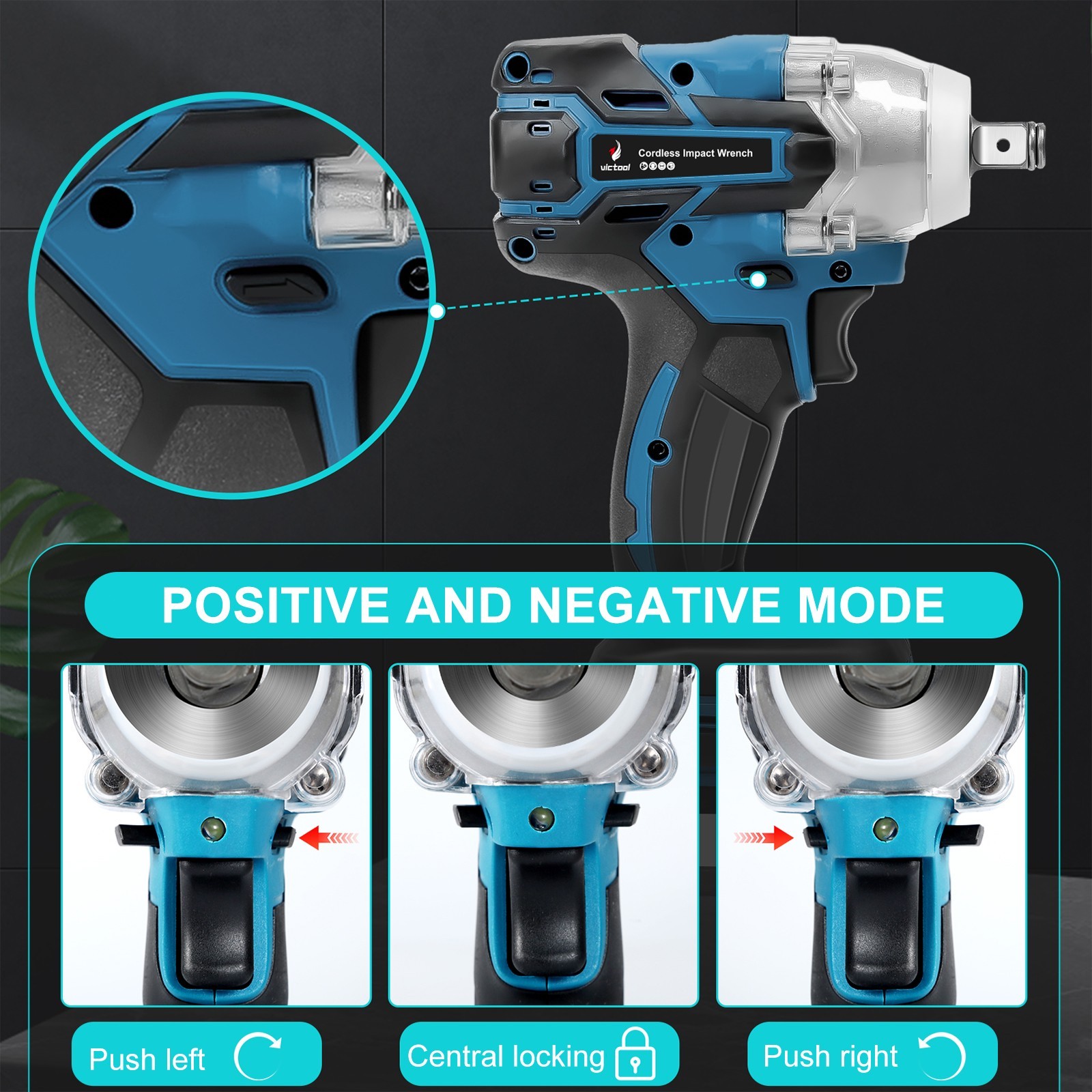 21V Brushless Impact Wrench Cordless Electric Screwdriver Rechargeable Drill Dr