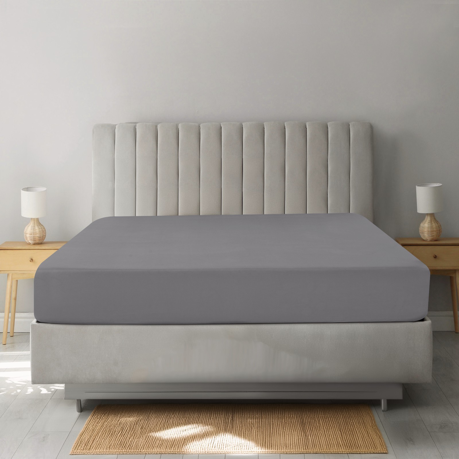 Hotel Quality Fitted Sheet Deep Pocket Breathable Soft Elastic Mattress Sheets