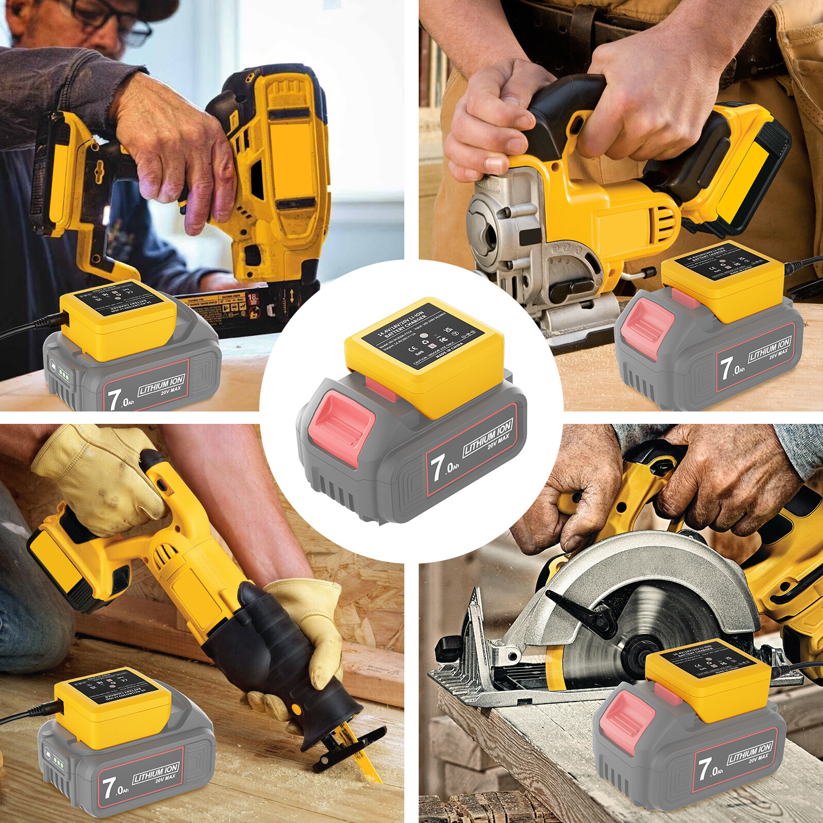 For Dewalt 20V 20 Volt Max Lithium Ion Battery Charger DCB203 DCB206-2 DCB208-2