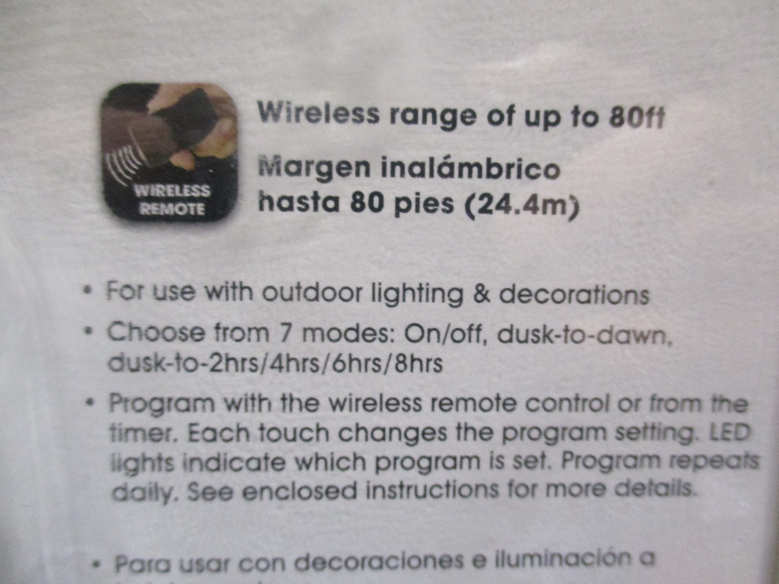 NEW LED Compatible Remote Control Timer Photocell Activated 2-Outlet Outdoor