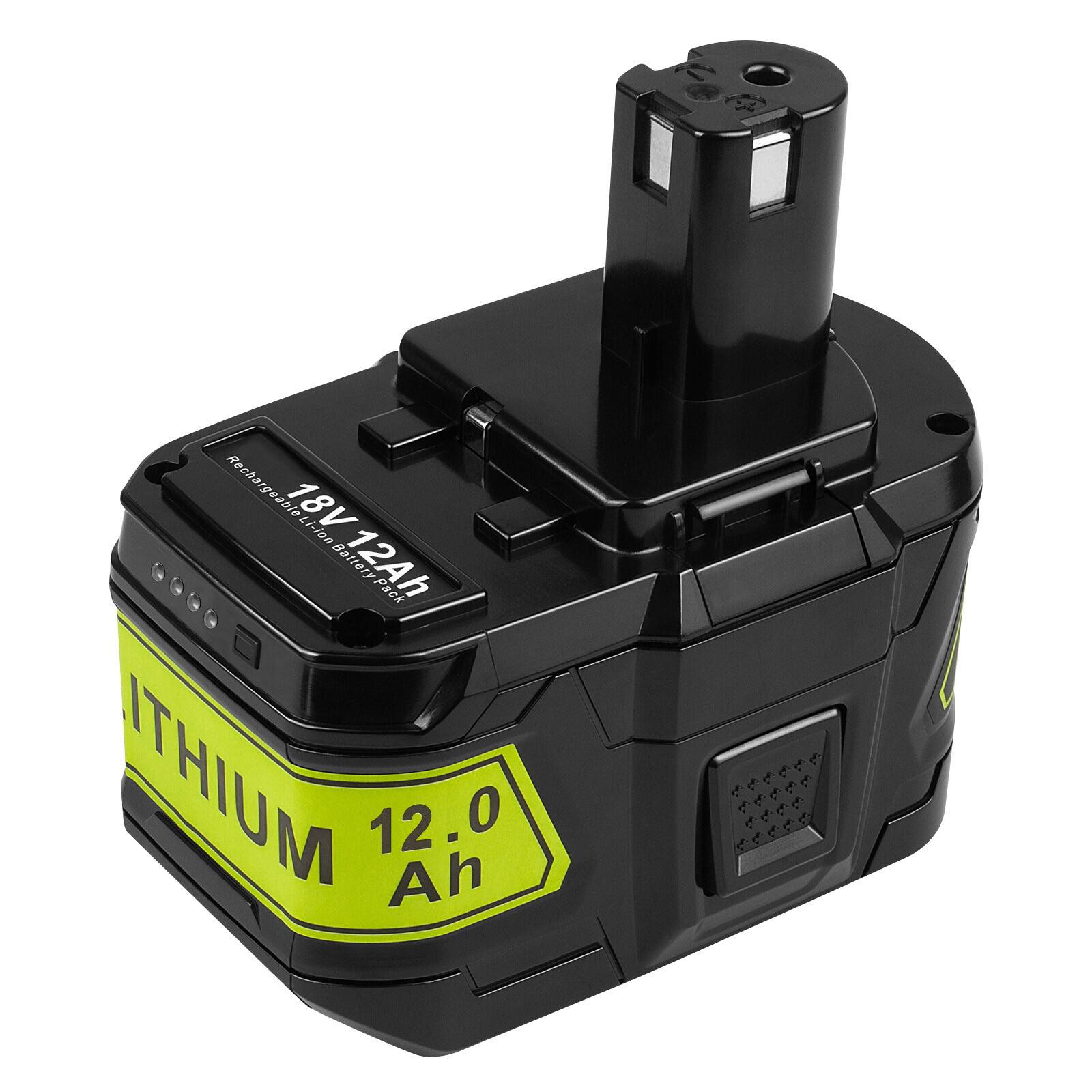 12.0Ah For RYOBI 18V P108 18 Volt High Capacity Battery Lithium-Ion RB18L60 P107