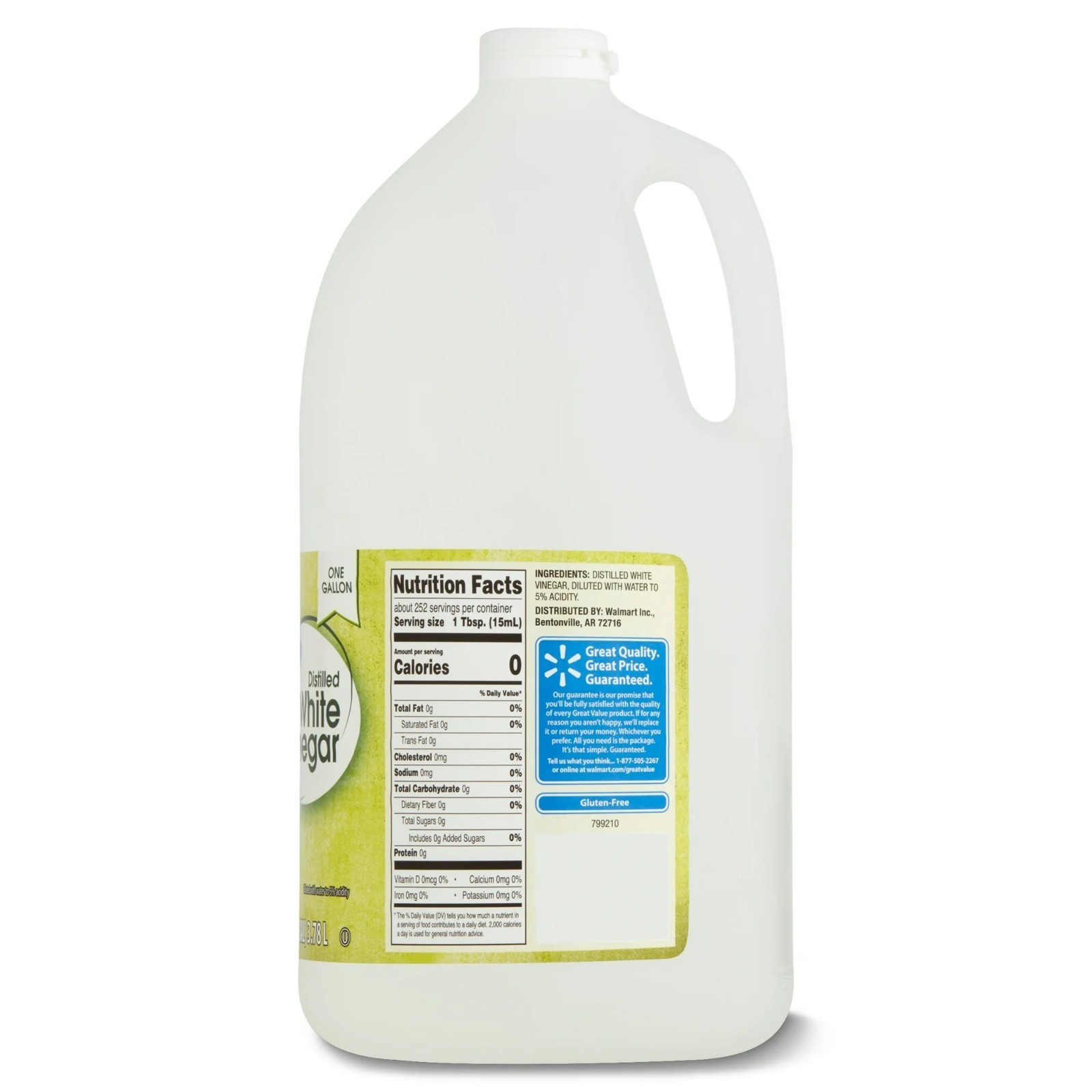 (4 pack) Great Value Distilled White Vinegar, 128 fl oz