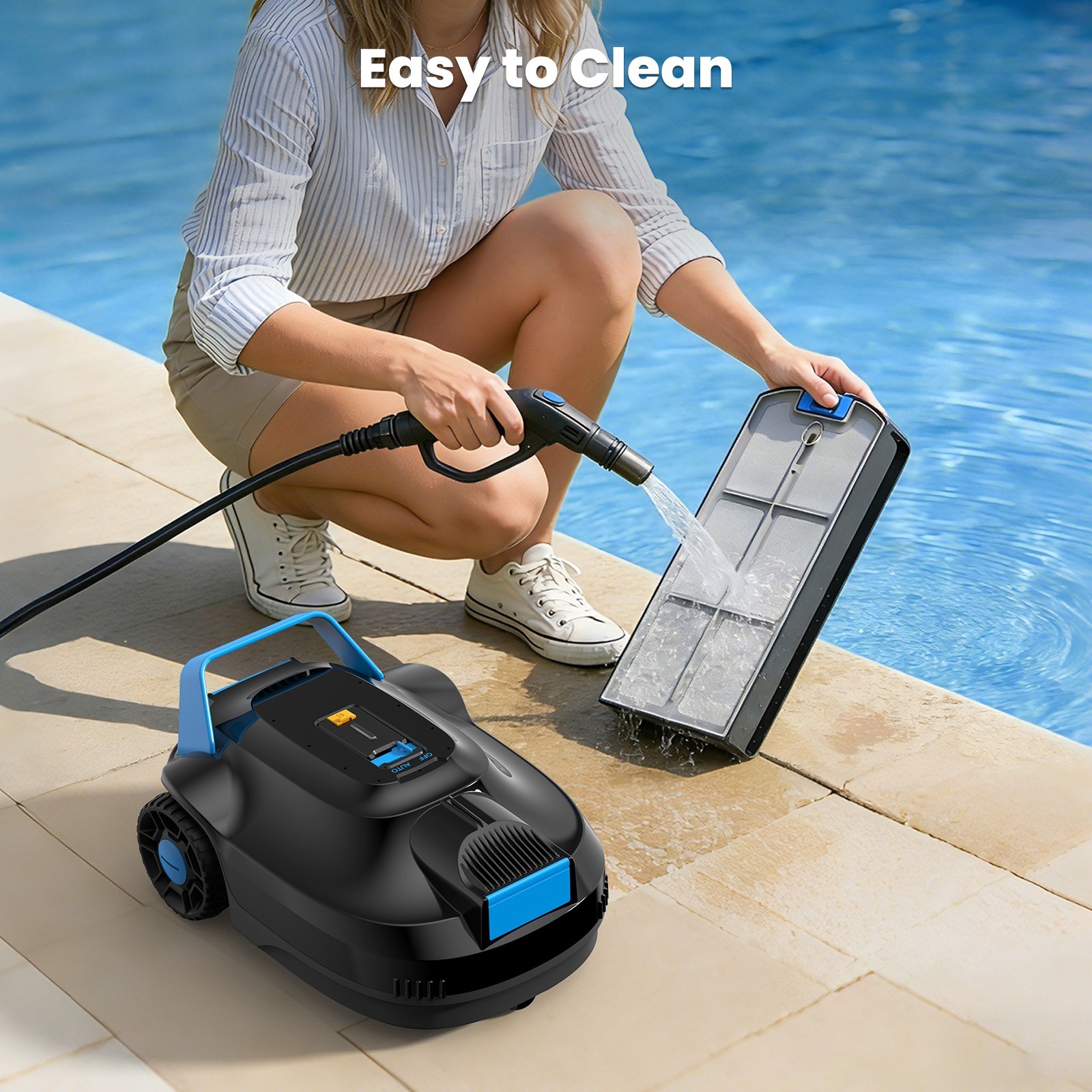 AIRROBO CP02 Automatic Robot Pool Vacuum Cleaner Swimming Pool Cleaners 120Min