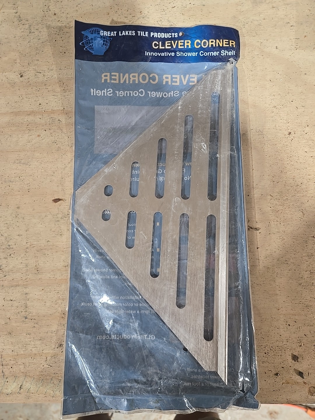 Great Lakes Tile Products Clever Corner Grout Joint Corner Shelf