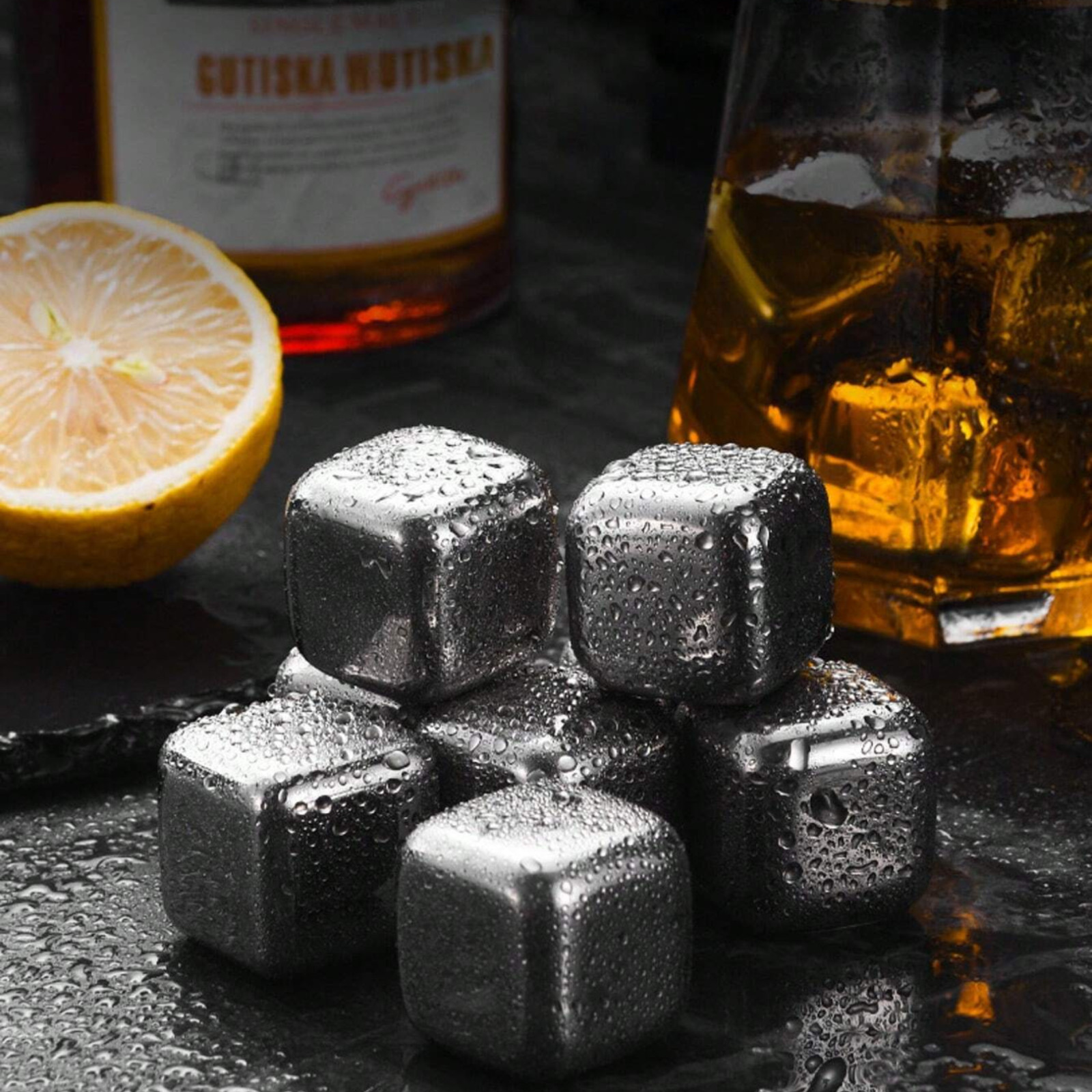 Stainless Steel Ice Cubes Reusable Ice Stones For Fast Cooling Metal Ice Cubes