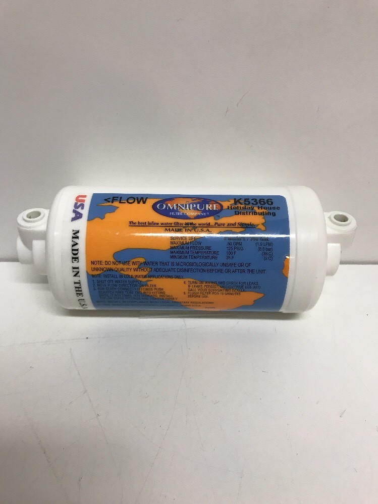 OmniPure Flow Inline Filter Chlorine Taste Odor K5366 USA 6 Month