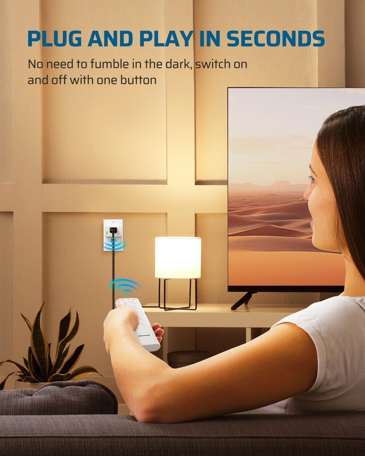 DEWENWILS Remote Control Outlet, Indoor Wireless Remote Outlet Switch 5 Outlets