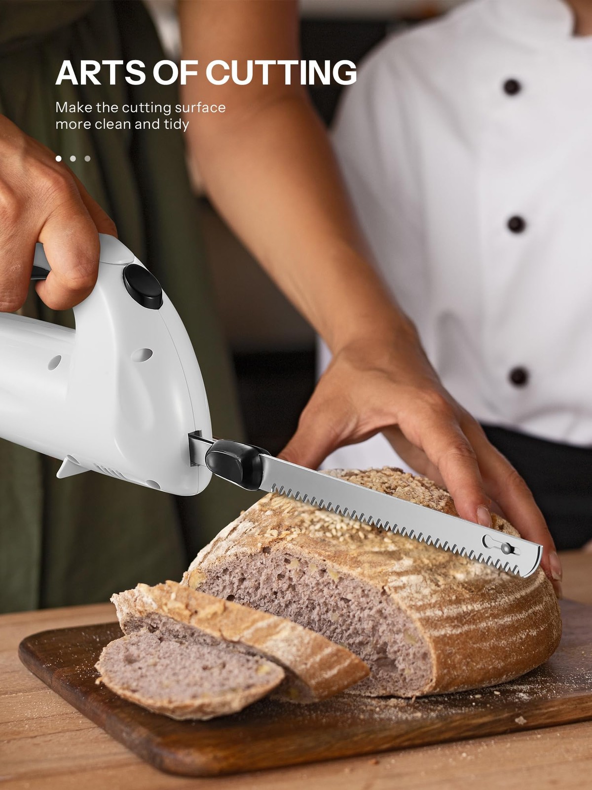 Electric Knife With Handle, 150W Powerful Electric Knife Set for Carving Meat…