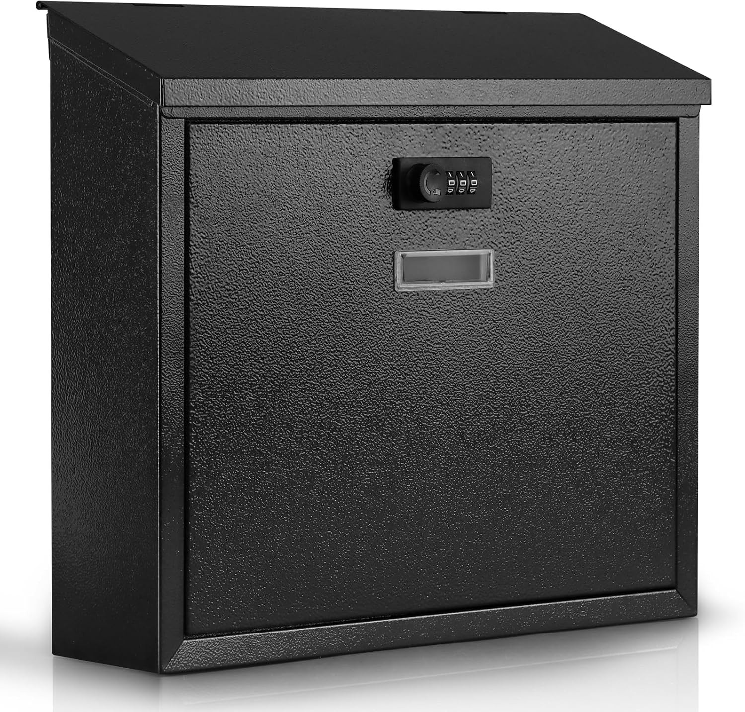 Modern Large Capacity Locking Mailbox with Combination Lock – Black Finish