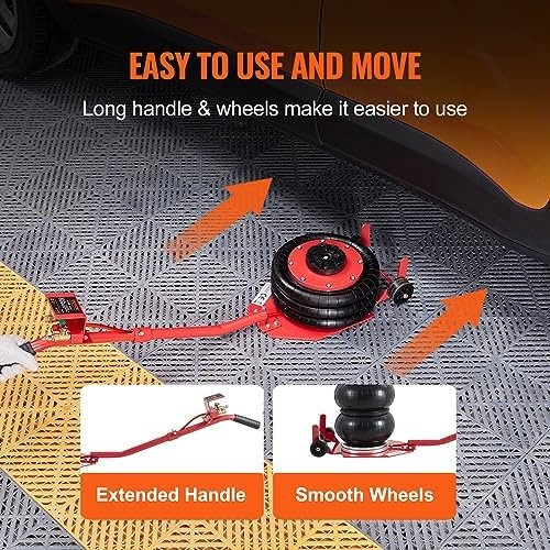 VEVOR Air Jack, 3 Ton/6600 lbs Triple Bag Air Jack, Airbag Jack with Six Stee…