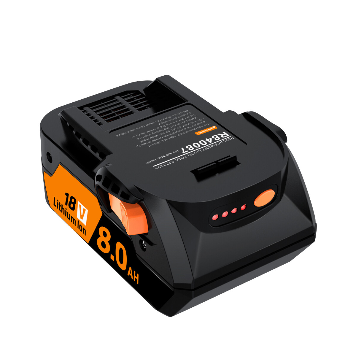 PACK For Ridgid R840087 8.0Ah Lithium Battery Rigid 18 Volt R840085 Power Tools