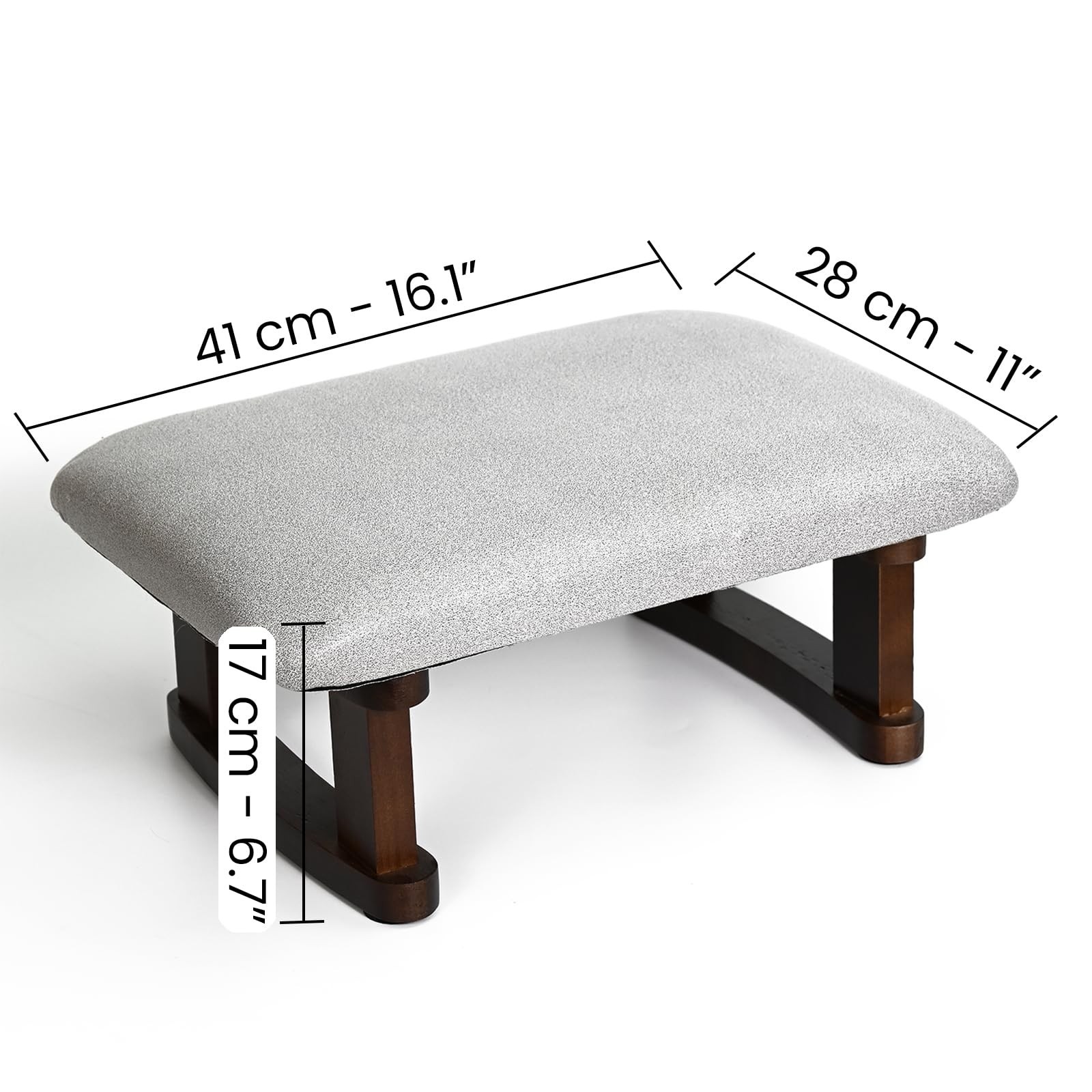 Small Footstool Office Under Desk Ottoman Padded Hassock 16.1″(41cm) x 6.7″(1…