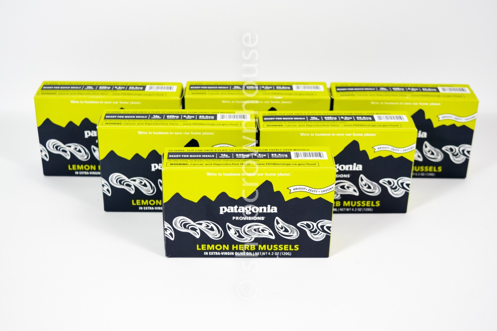 6 Patagonia Provisions Lemon Herb Mussels in XVirgin Olive Oil 4.2oz tin 11/2028