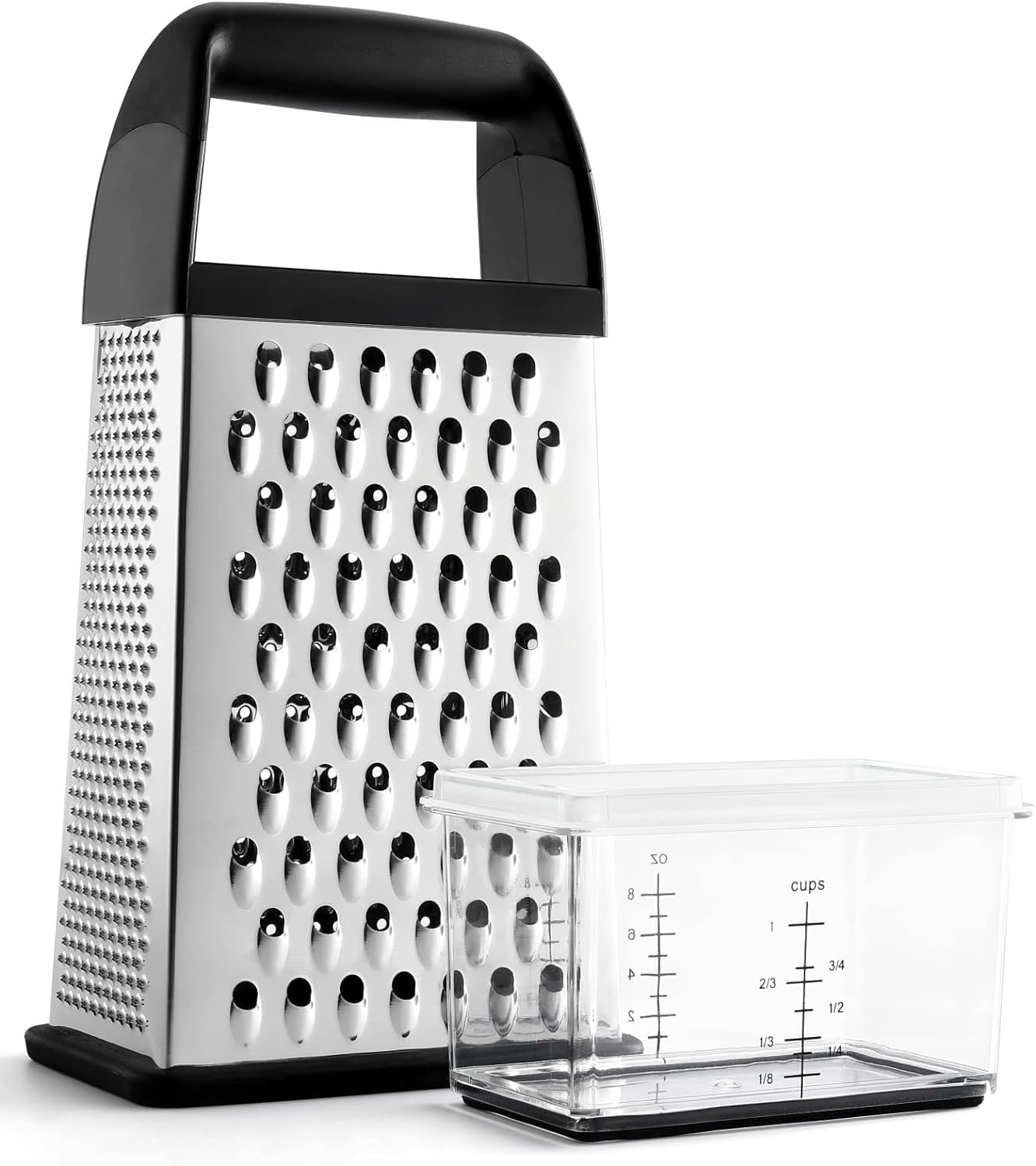Cheese Grater With Container Box Grater Stainless Steel Graters For Kitchen NEW