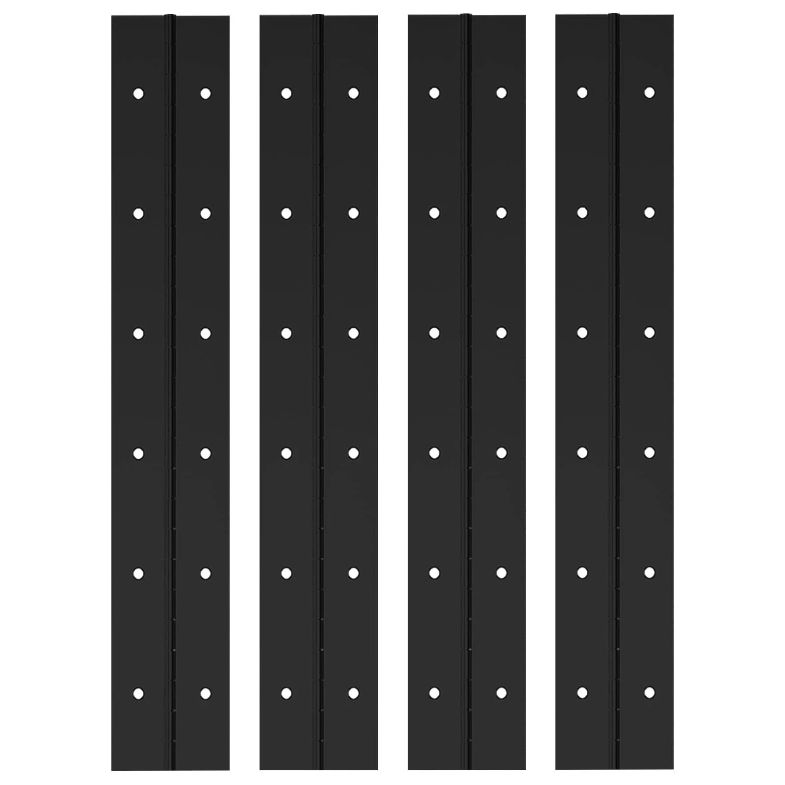 4 PCS 12 Inch Black Continuous Piano Hinge Heavy Duty Stainless Steel 304 Boat