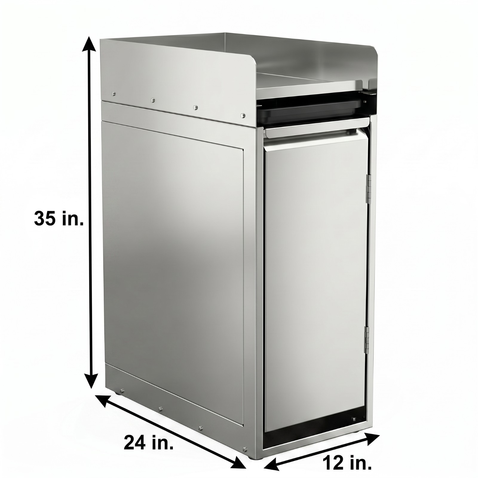 24 In. Underbar Trash Module, 24 in. x 12 in. x 36 in. | Trash Station