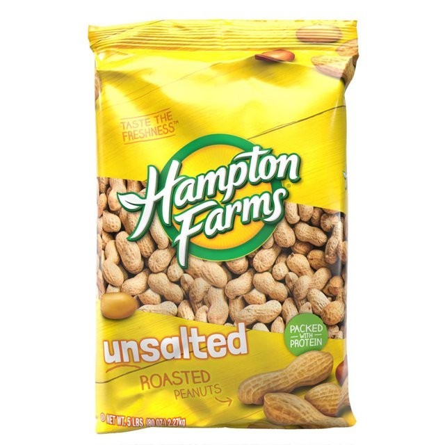 2 PACK Hampton Farms Unsalted In-Shell Peanuts 10 lbs. TOTAL – FAST SHIPPING