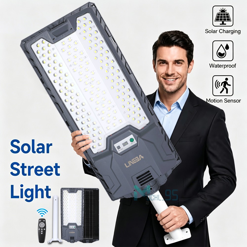 LED 2000W Commercial Solar Street Lights Outdoor Dusk to Dawn parking lot light