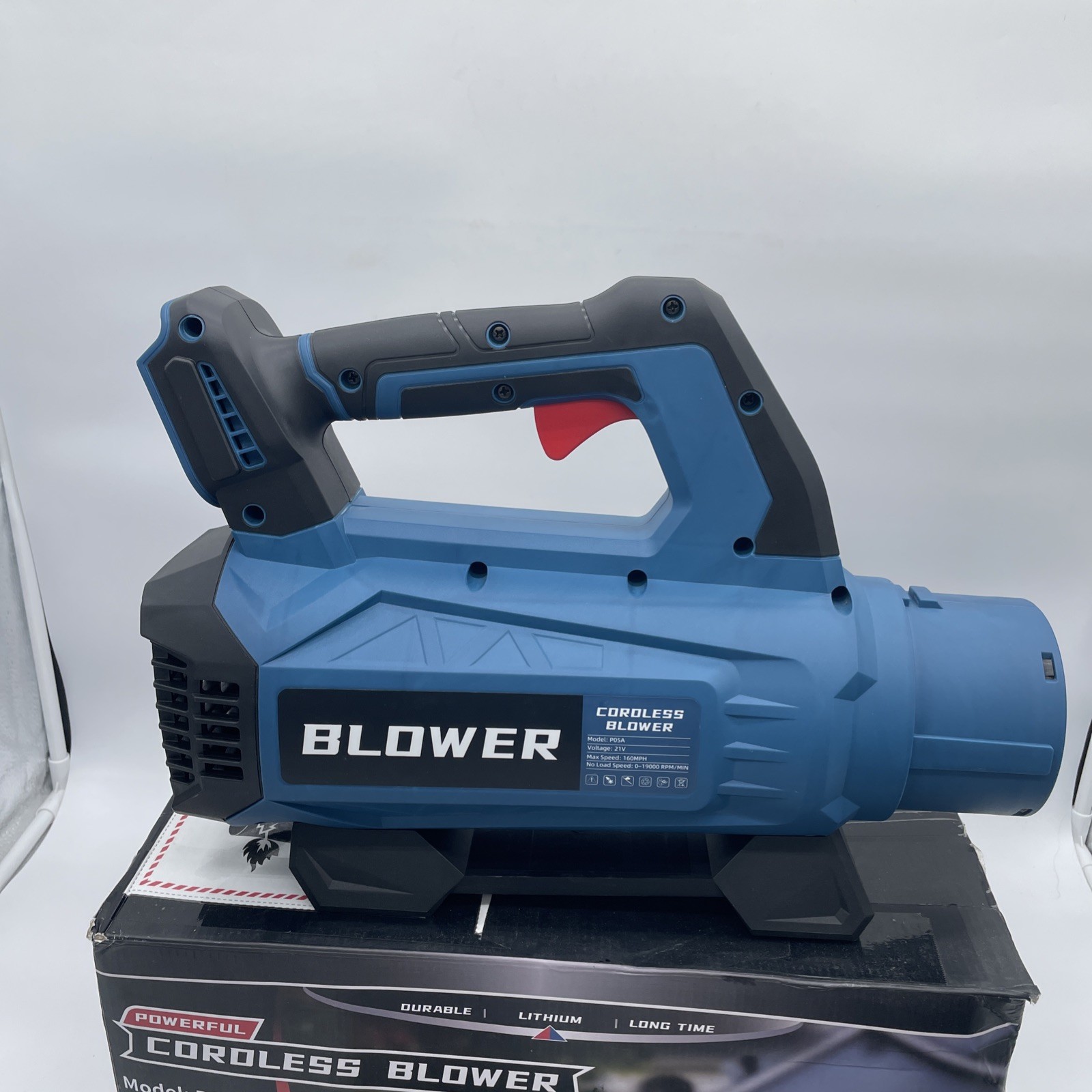 Powerful Cordless Leaf Blower 630CFM/160MPH, 21V 2 Batteries And Charger