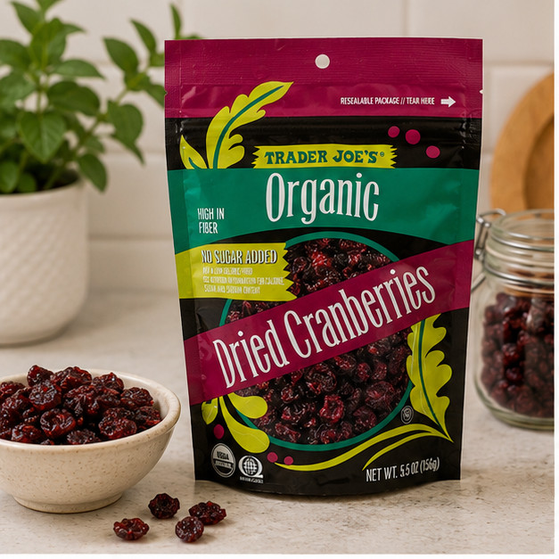 5-Pack Trader Joe’s Organic Dried Cranberries, No Sugar Added