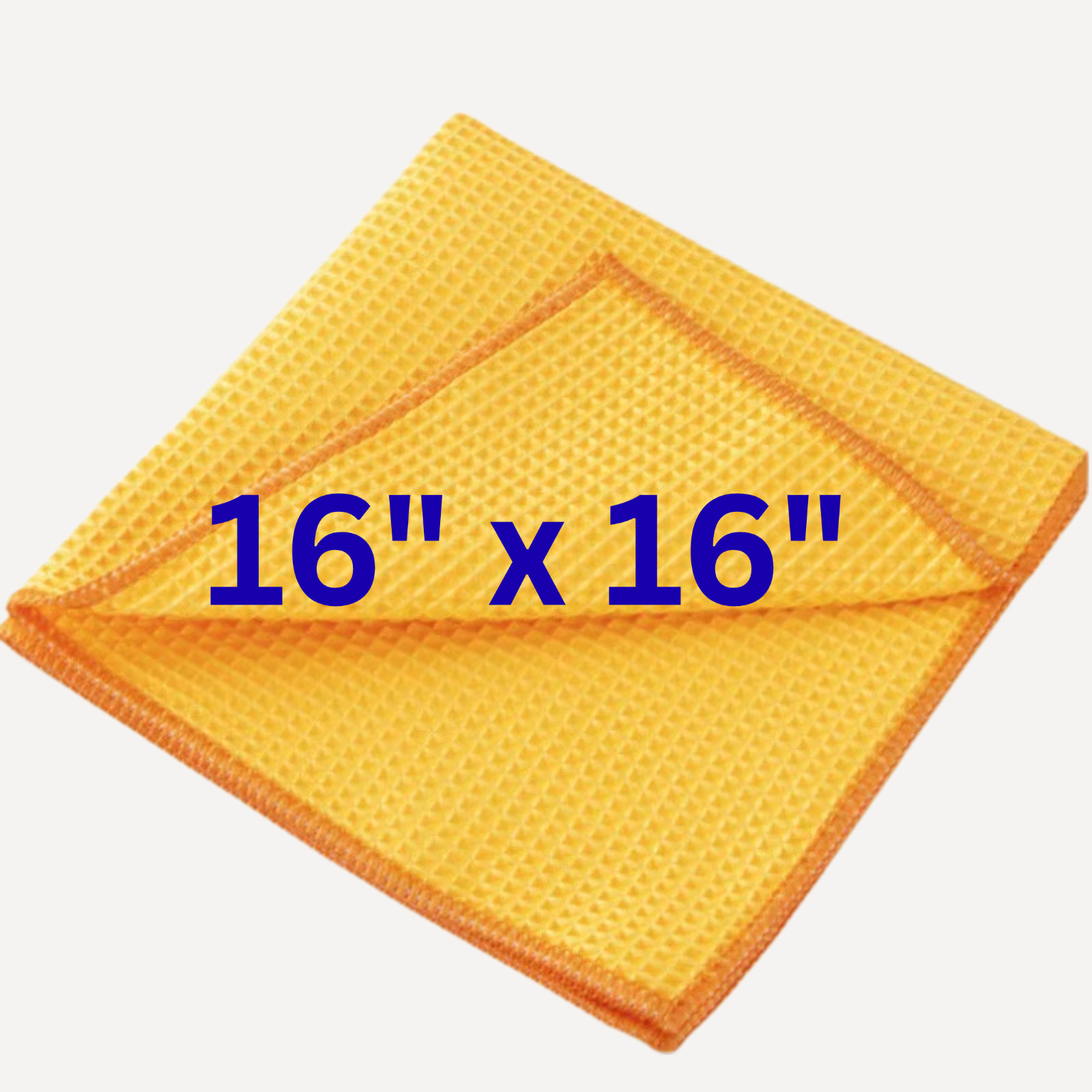 Bulk Case of 10 Microfiber Waffle Textured Cleaning Cloths,16×16, Lint Free
