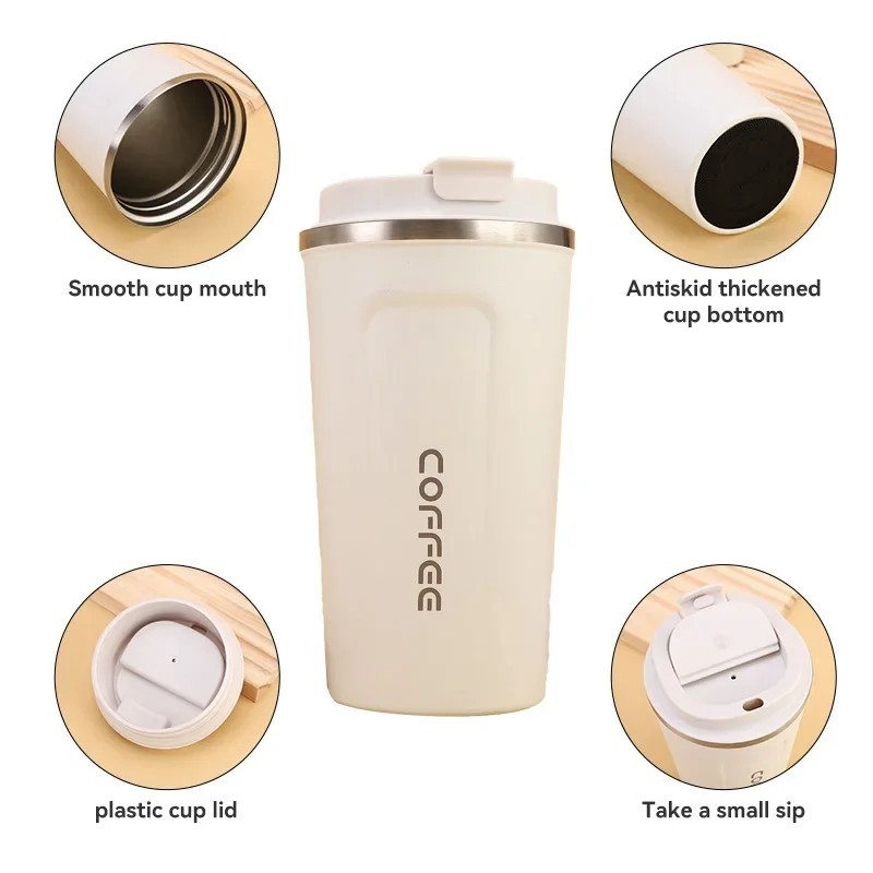 380/510ML Stainless Steel Travel Mug Thermos Cup Vacuum Flask Coffee Tea