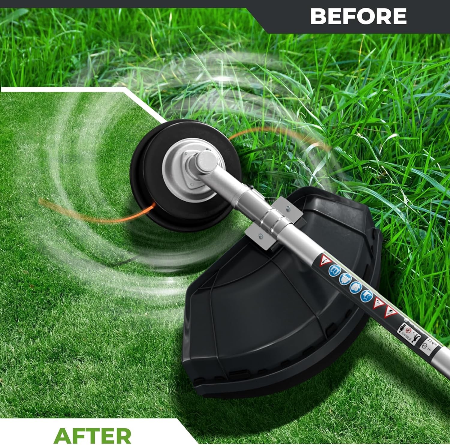 2-Stroke 3-in-1 36CC Gas Powered Weed Wacker Eater String Trimmer 3/40-Tooth