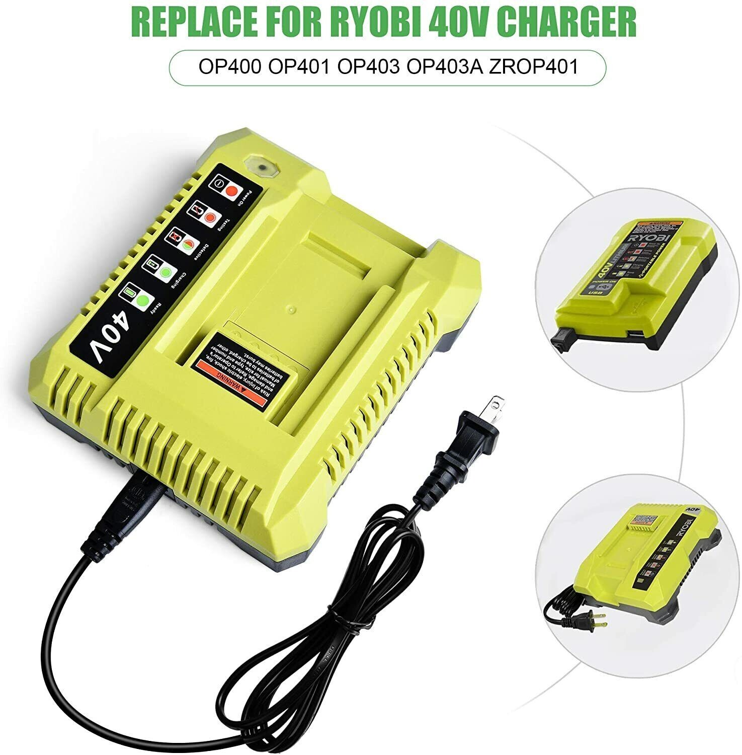 For Ryobi 40-Volt 7.5Ah High Capacity Lithium-Ion Battery OP40753 /Rapid Charger