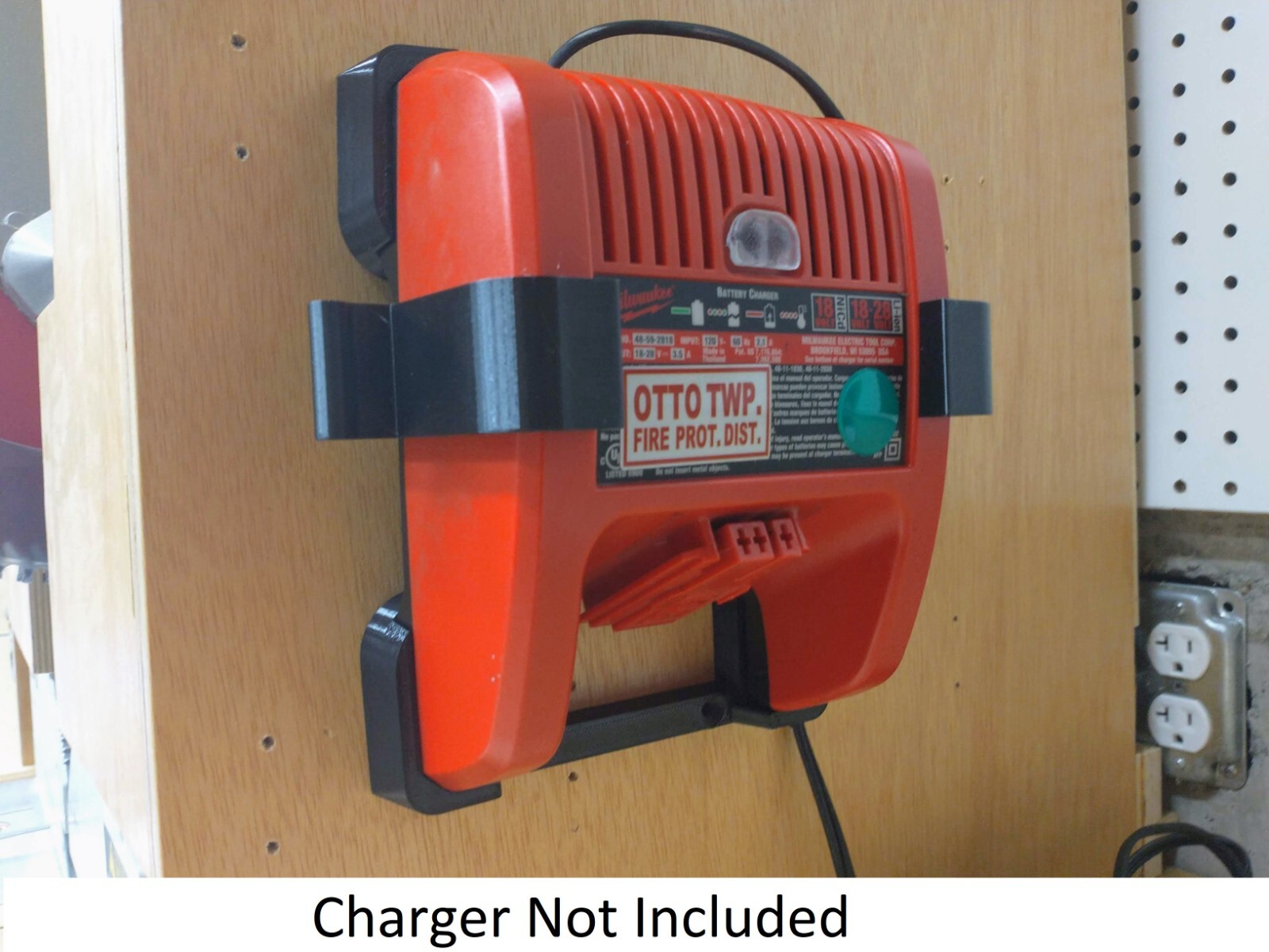 Wall Mount for Milwaukee V28 Charger (Model 48-59-2818)