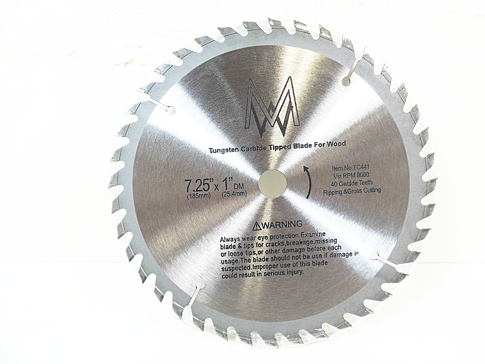 Carbide Tip Circular Saw Blade 7-1/4″ Tungsten Steel 40 Teeth 8000 RPM for Wood