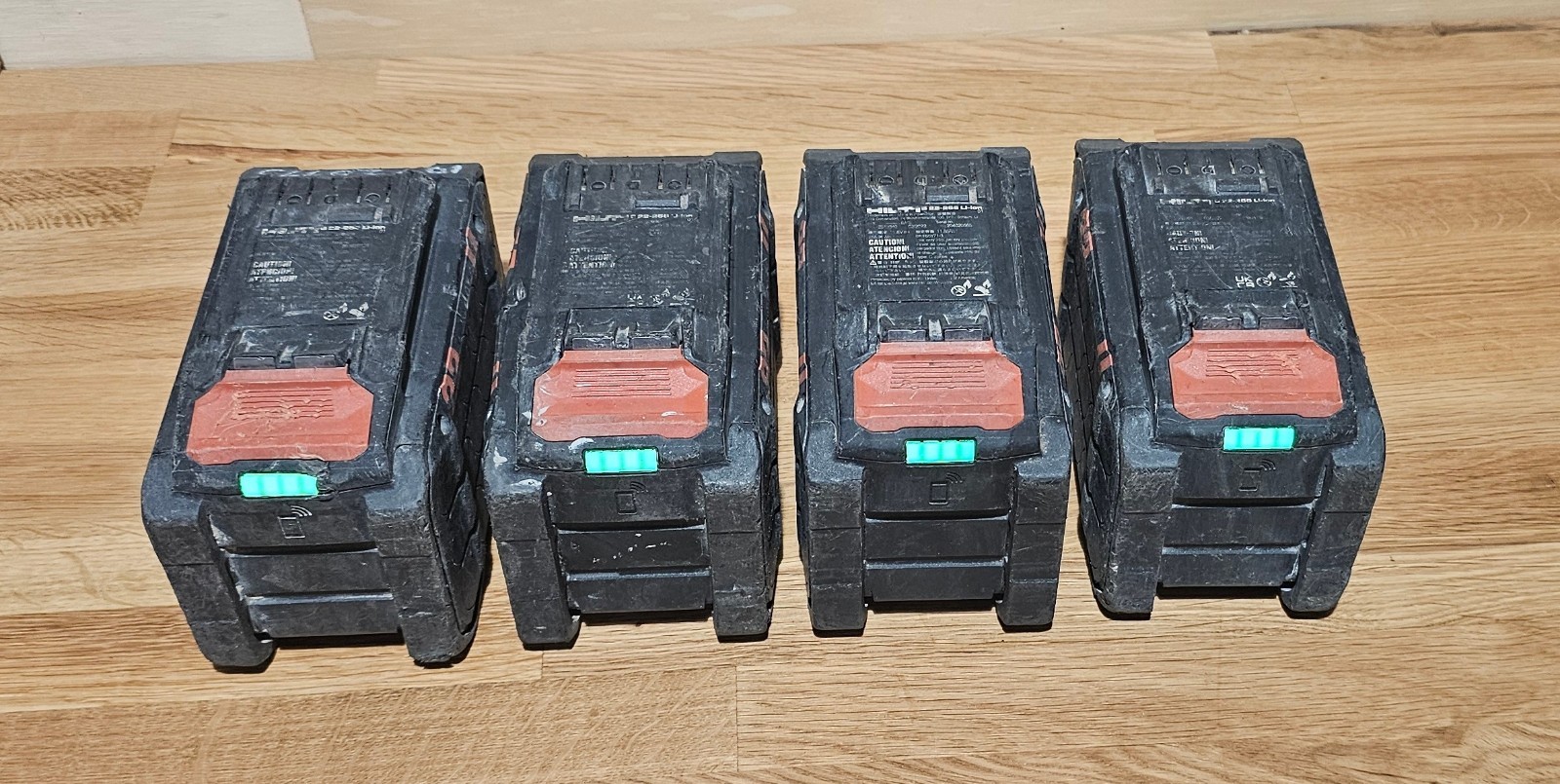 (4) Hilti B22-255 Nuron 22V Heavy Duty Battery Pack