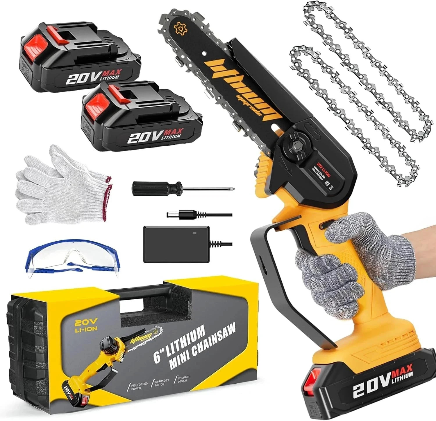 “Cordless Chainsaw for DeWALT 20V Max Battery 6-Inch Hand-held Mini Pruning Saw