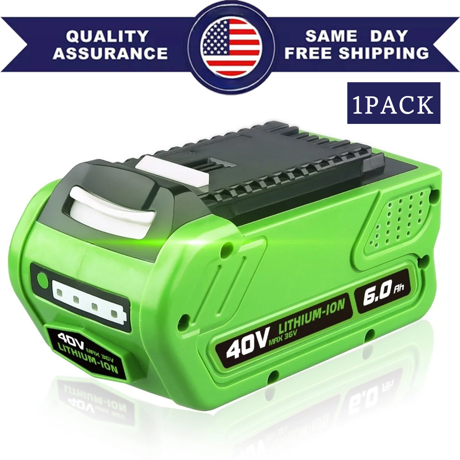 New 40V 6.0Ah For Greenworks 40Volt G-MAX Li-ion Battery 29472 29462 29252 20202
