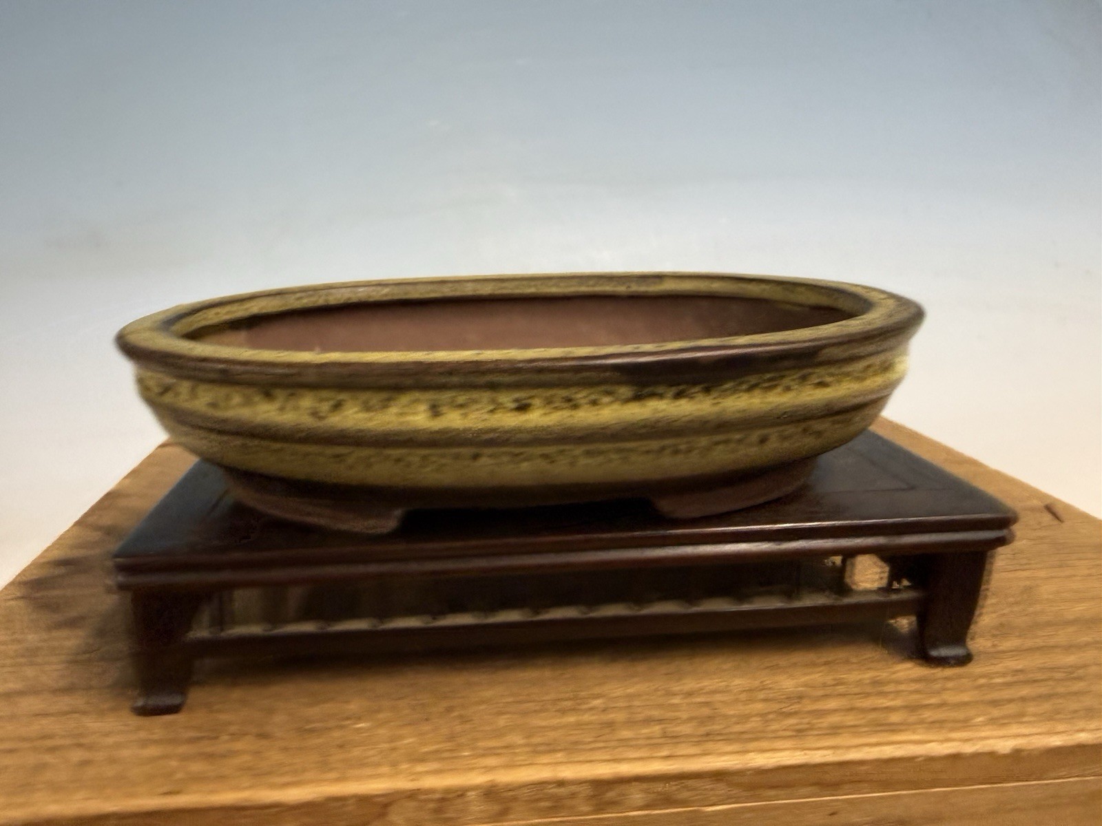 Japanese Unknown Maker Shohin Sized Bonsai Tree Pot 5 7/8”
