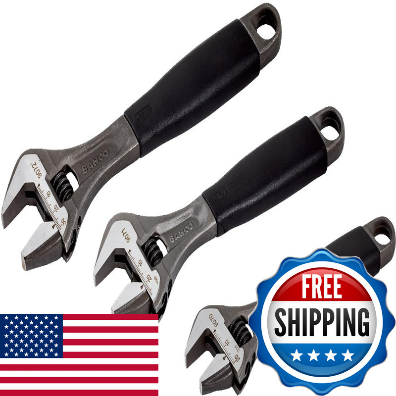Bahco Bacho Alloy Steel Metric Adjustable Wrench Set Pack Of 3 Bhadjust 3-90