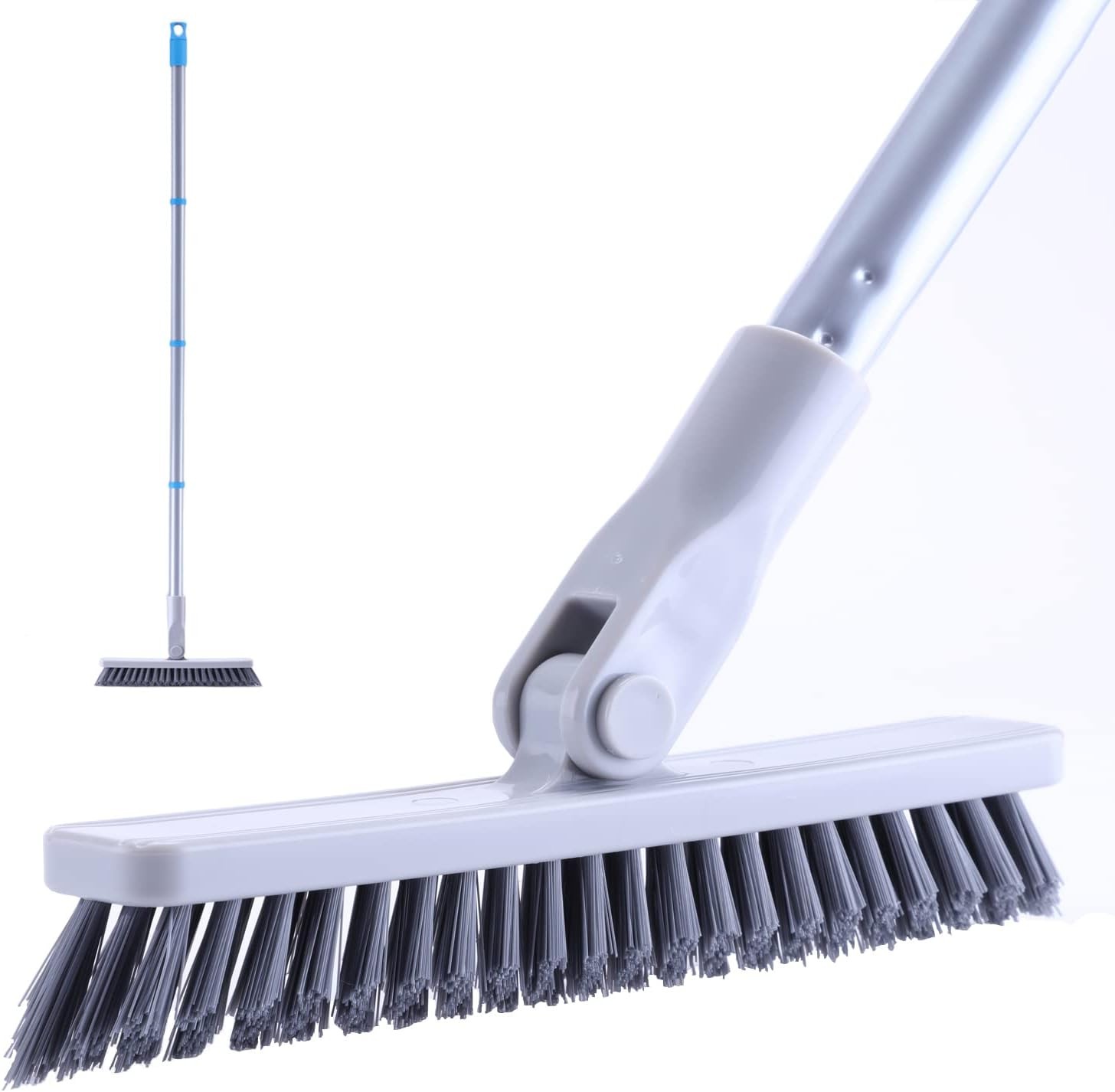 Grout Brush with Long Handle – Heavy Duty Grout Cleaner Brushes for Tile Floo…