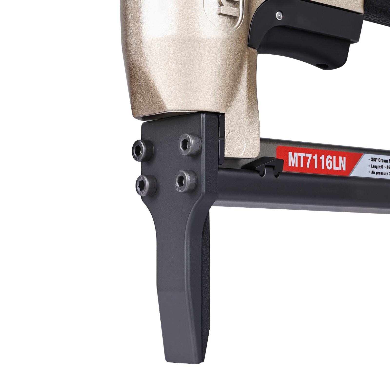 meite Pneumatic Upholstery Stapler MT7116LN Fine Wire Stapler with Long Nose