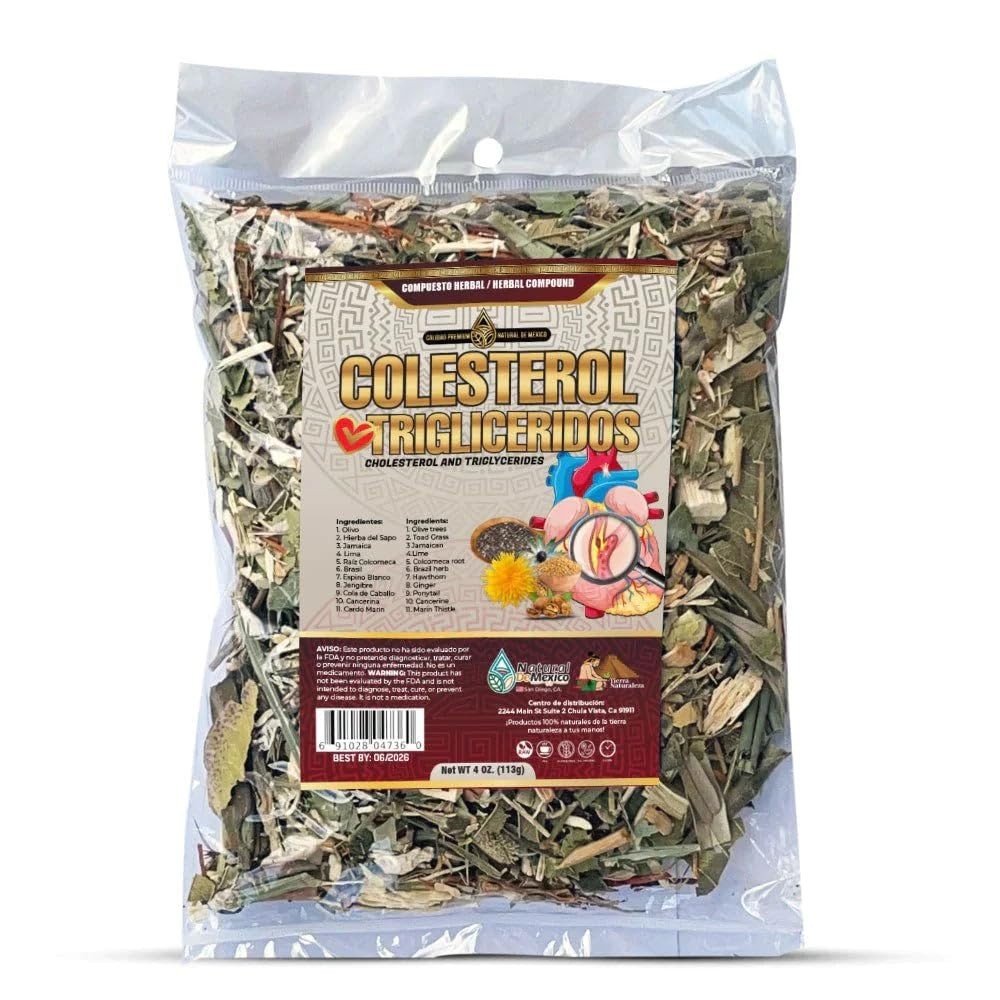 Colesterol, Compuesto Te Herbal 4 oz. Cholesterol Tea 4 Oz. Natural de Mexico
