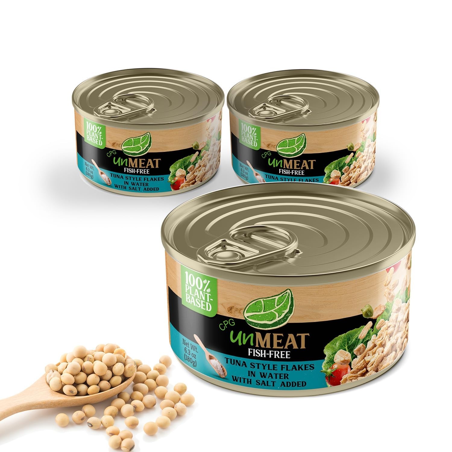 unMEAT Tuna Style Flakes in Water Plant Based Meat (6.3 oz) 3, 6 or 12 Pack